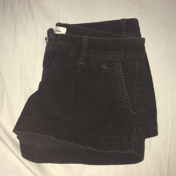 dark brown corduroy shorts from abercrombie - Picture 3 of 4